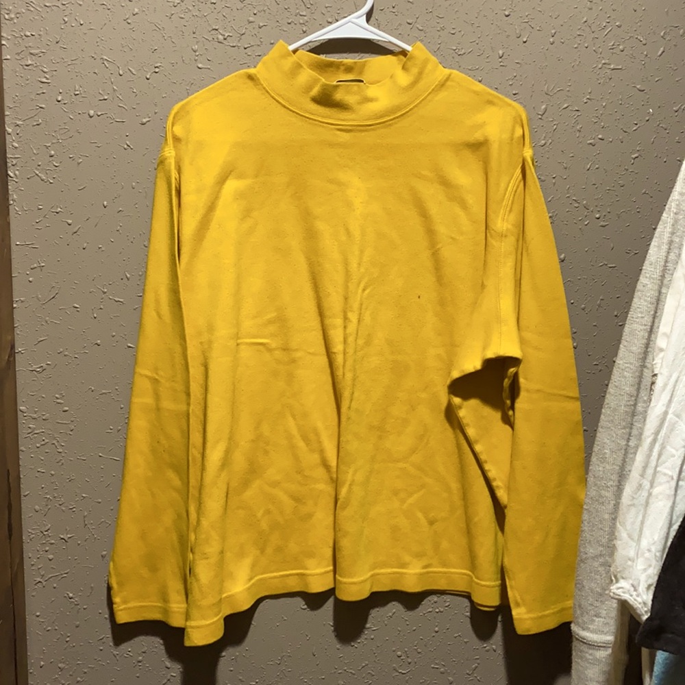 Yellow mock neck long sleeve